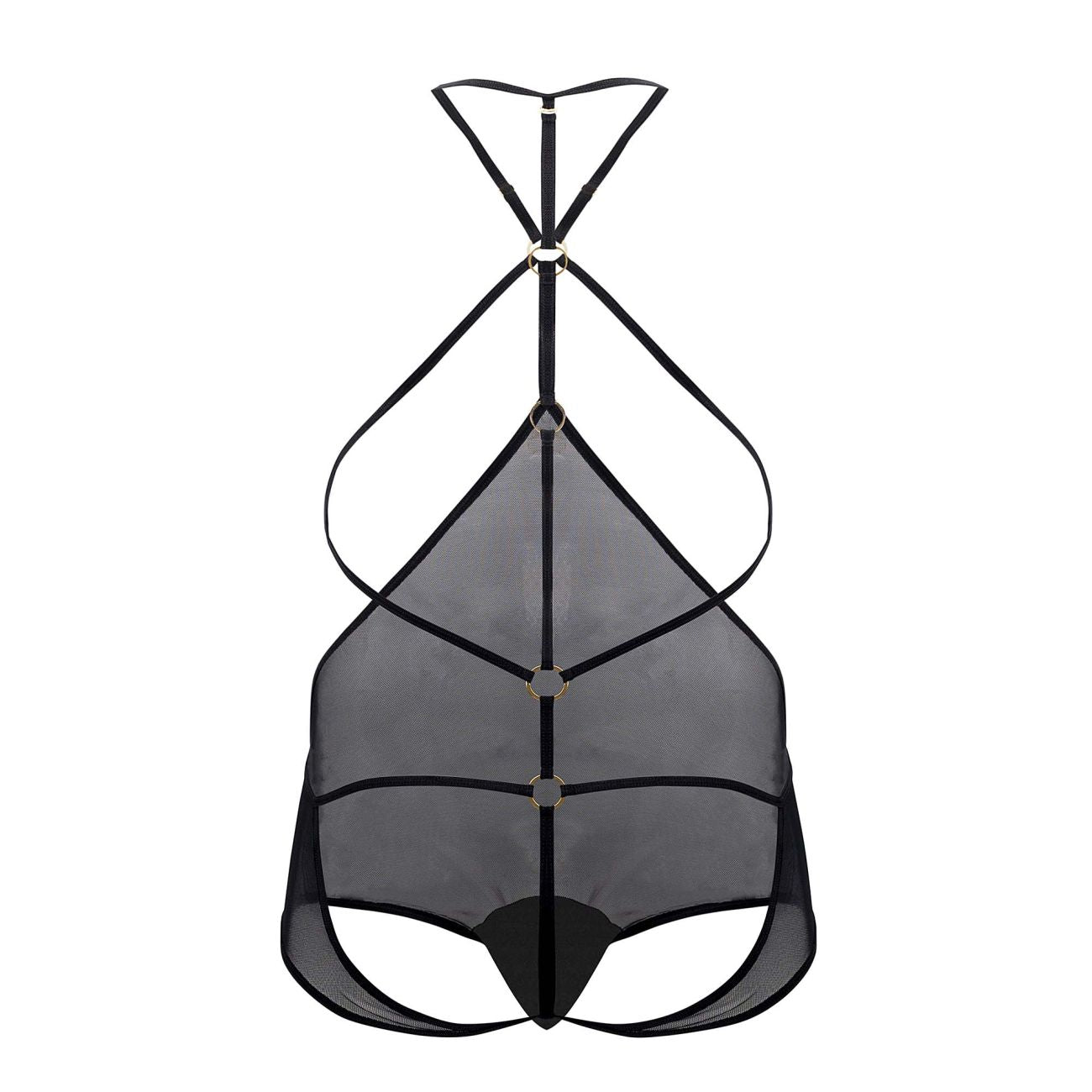 CandyMan 99662 Tulle Bodysuit Black