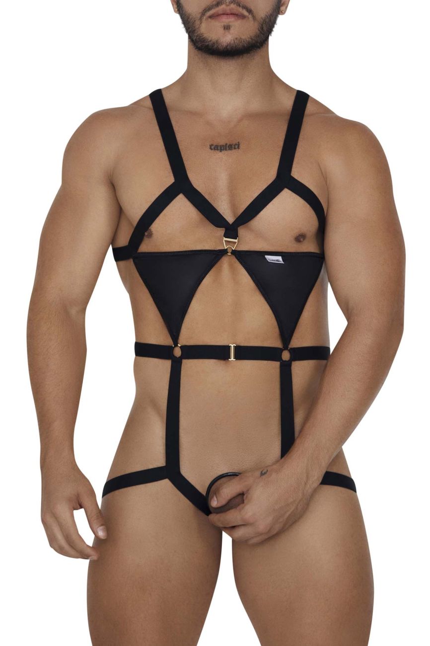 CandyMan 99665 Harness Bodysuit Black