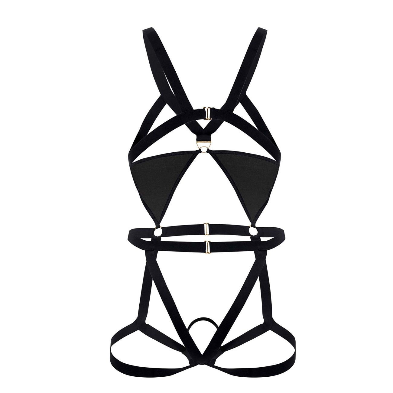 CandyMan 99665 Harness Bodysuit Black
