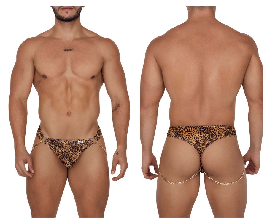 CandyMan 99669 Chain Thongs Animal Print