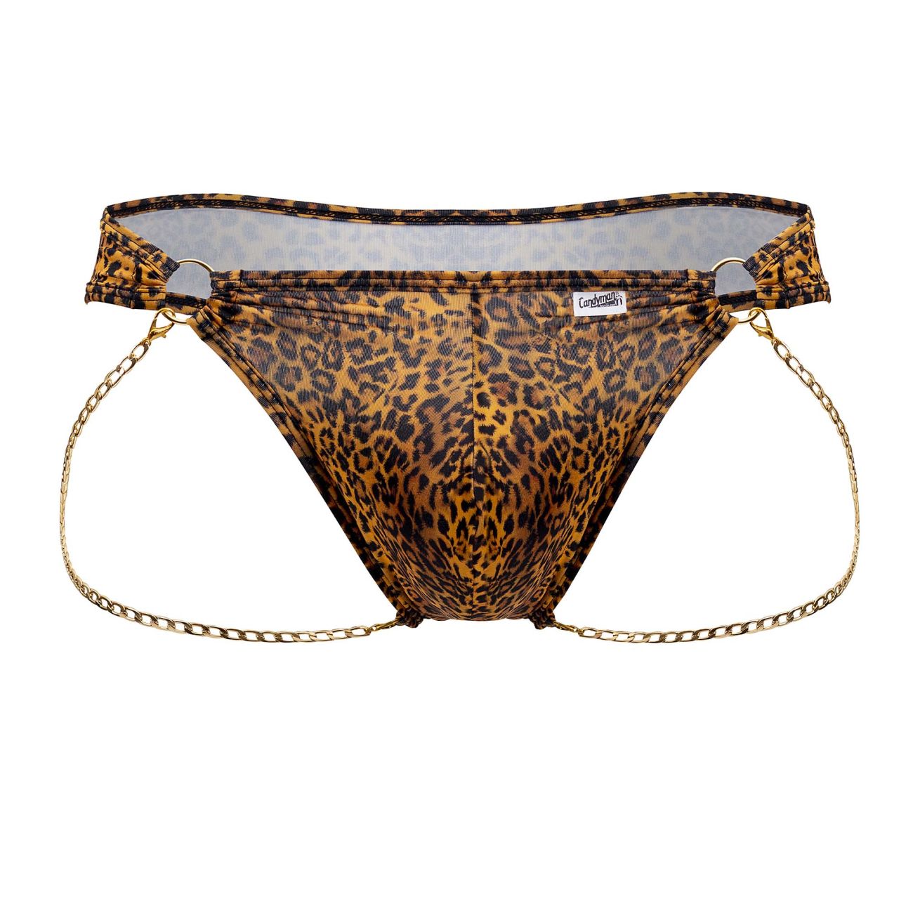 CandyMan 99669 Chain Thongs Animal Print