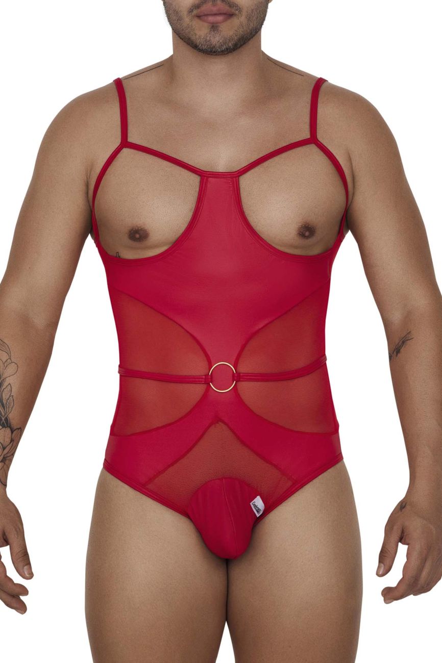 CandyMan 99670 Harness Bodysuit Red