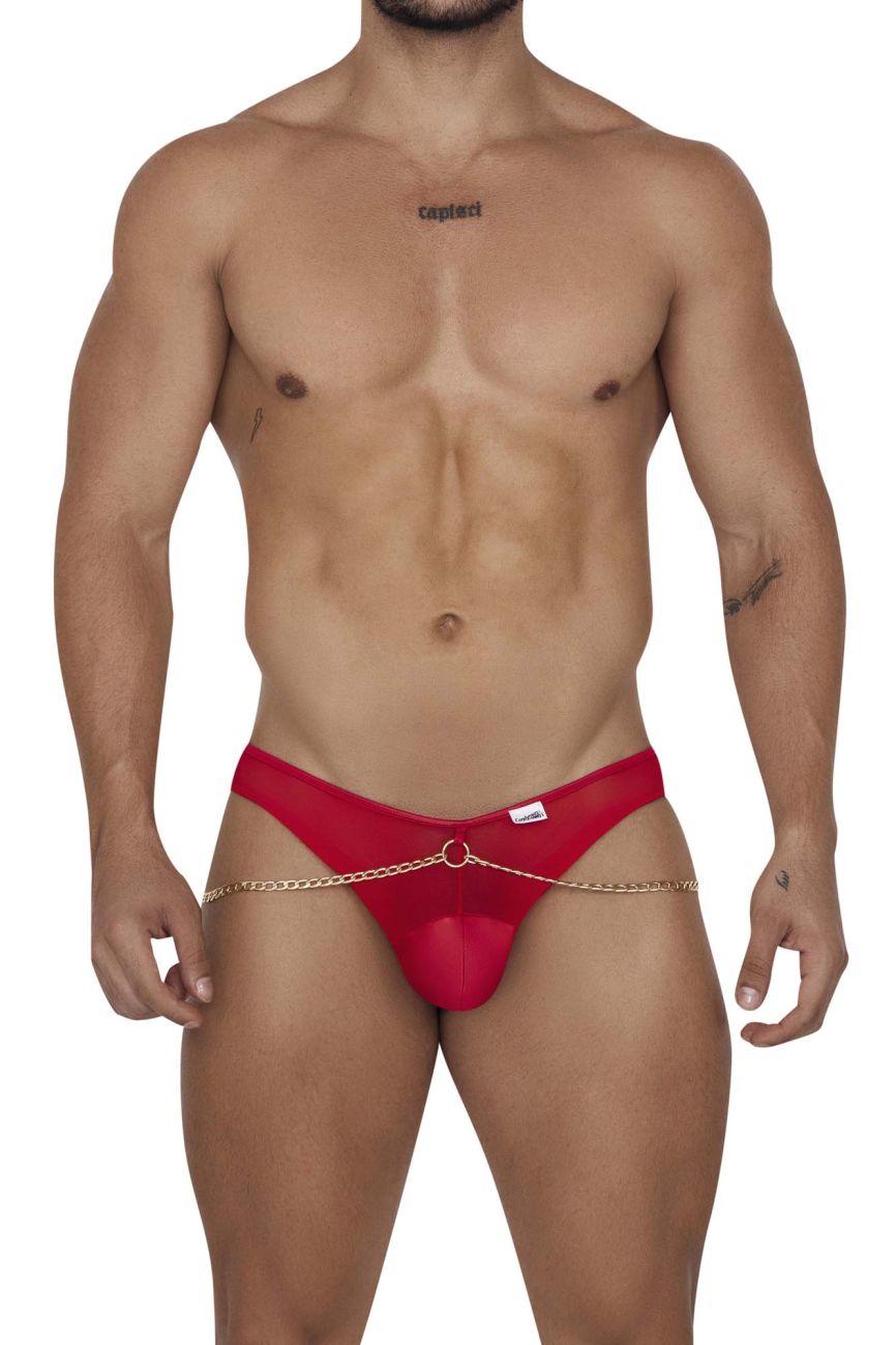 CandyMan 99672 Chain Jock Briefs Red
