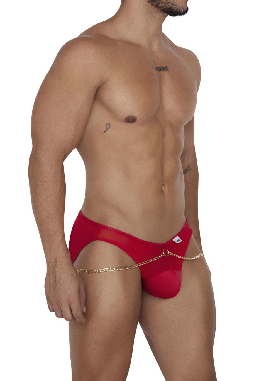 CandyMan 99672 Chain Jock Briefs Red
