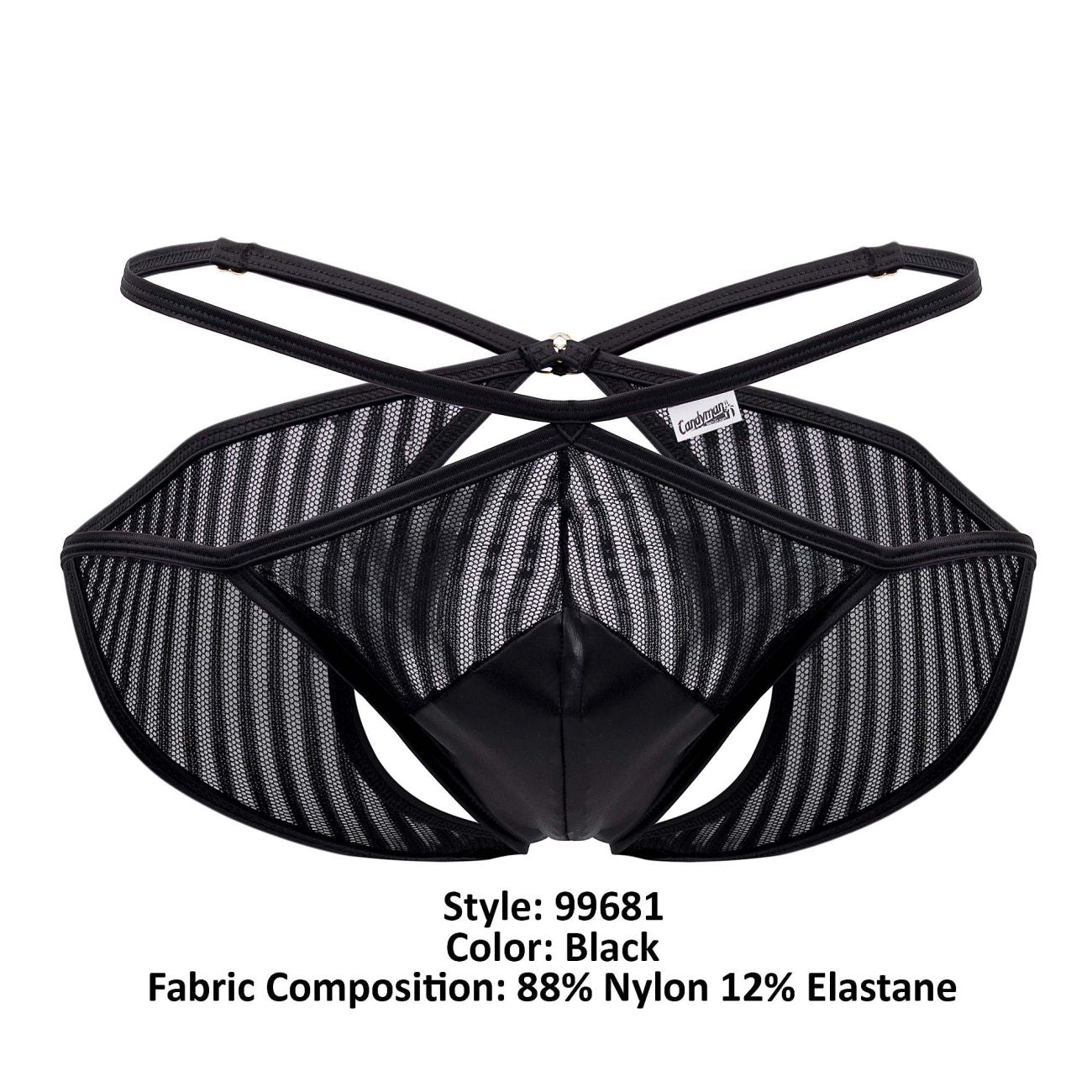 CandyMan 99681 Mesh Briefs Black