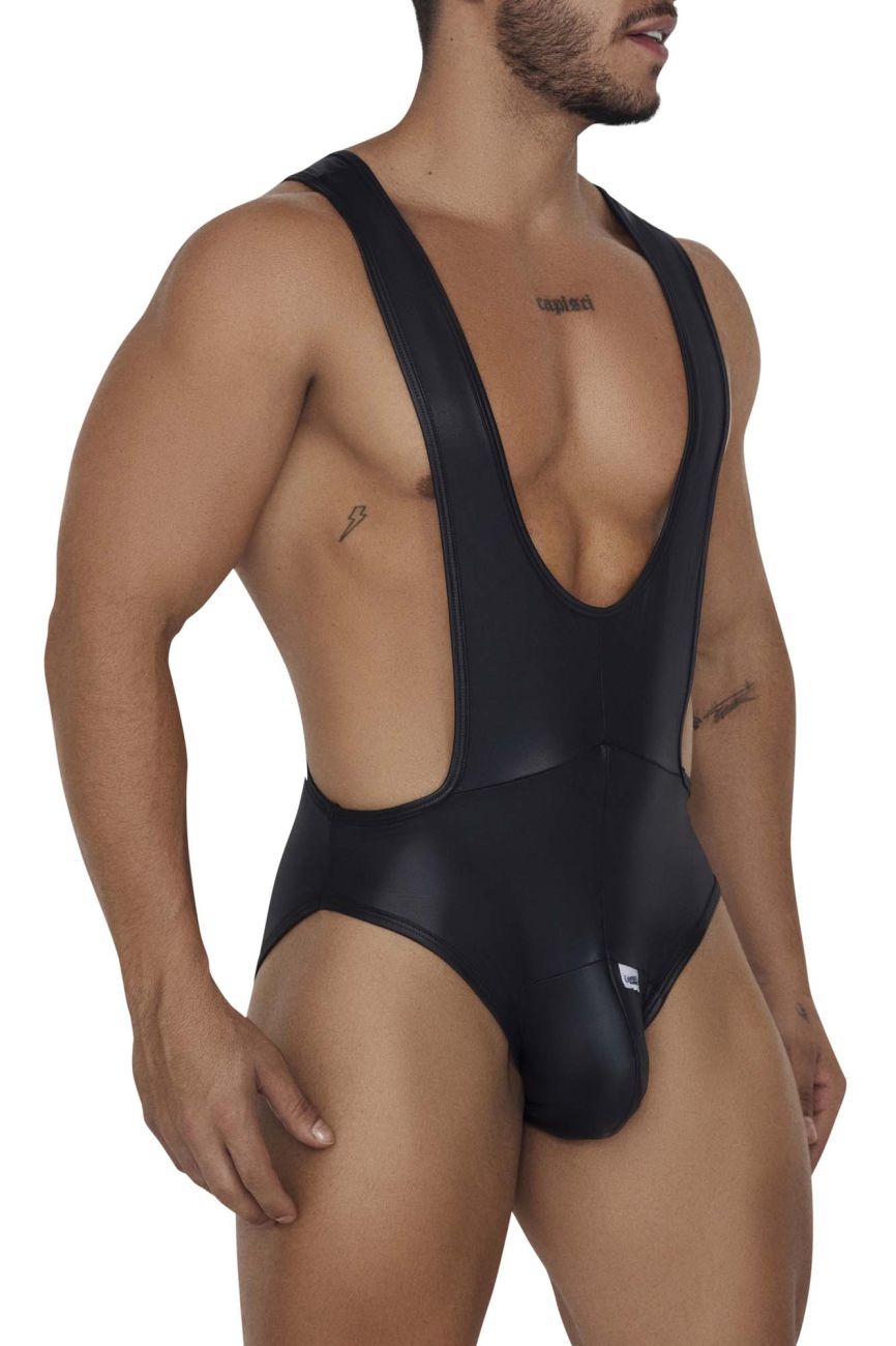 CandyMan 99693 Wrestling Bodysuit Black