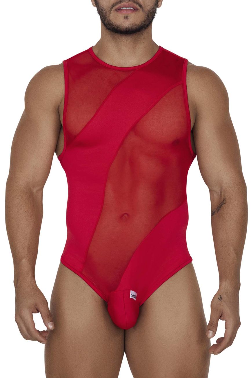 CandyMan 99699 Mesh Bodysuit Red