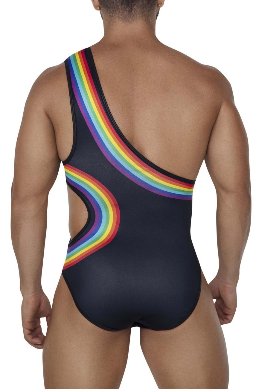 CandyMan 99702 Rainbow Bodysuit Black