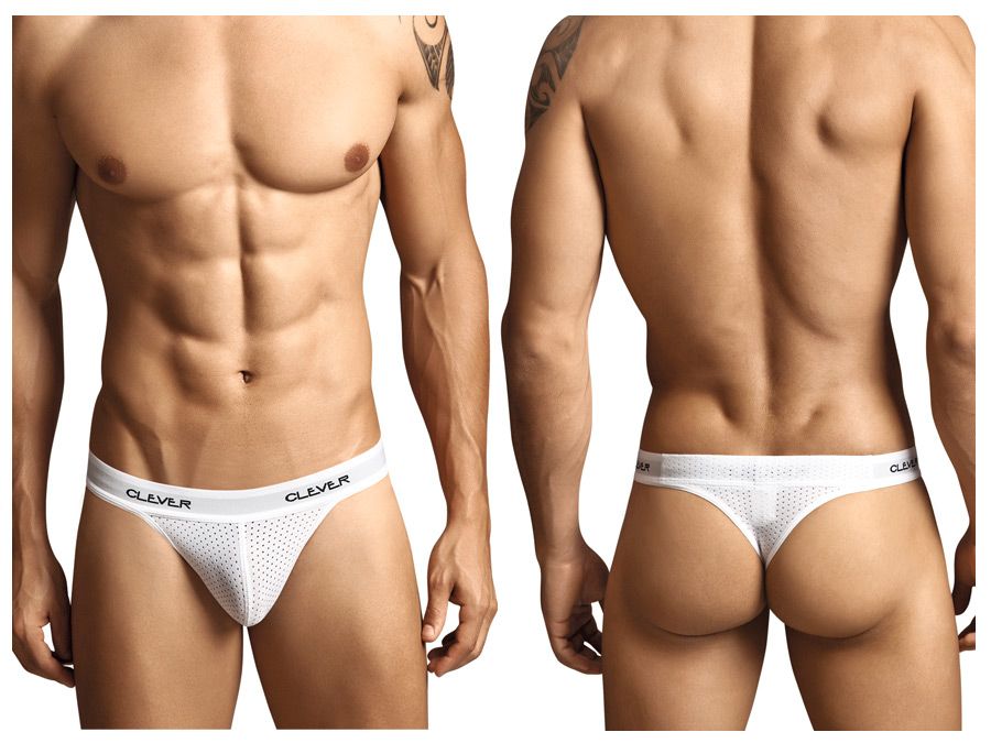 Clever 0001 Mesh Thong White