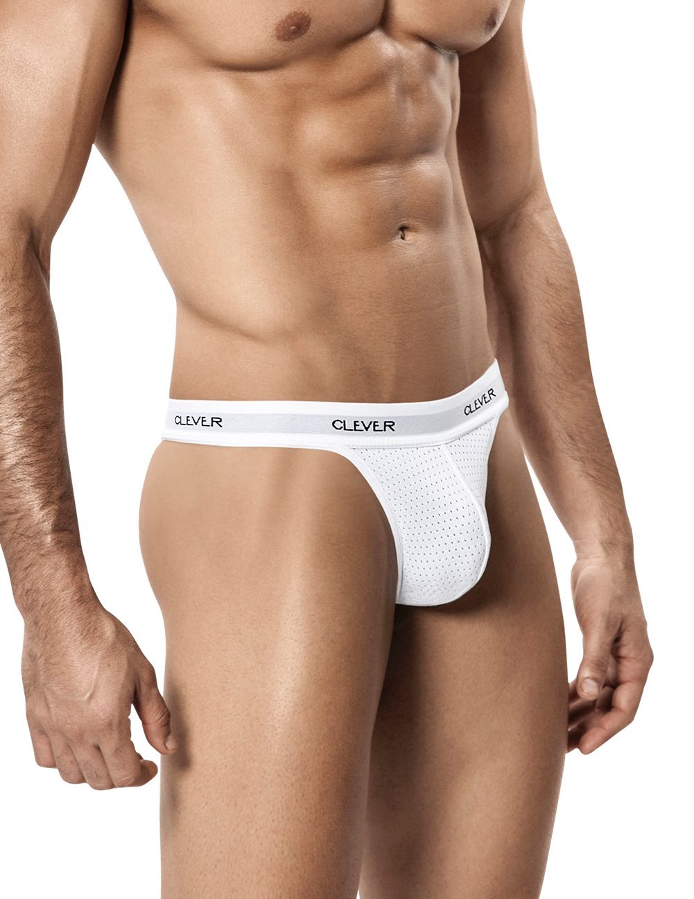 Clever 0001 Mesh Thong White