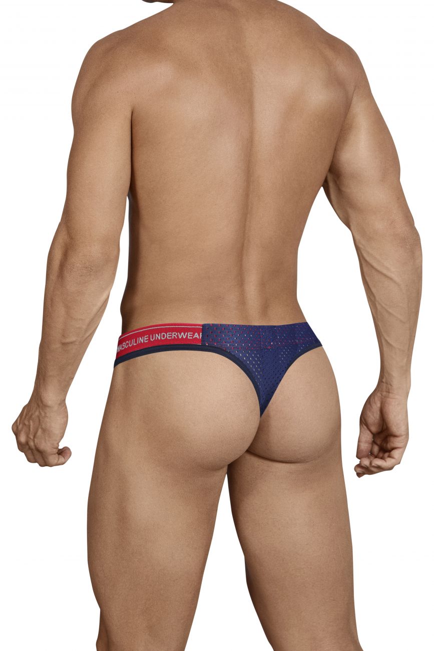 Clever 0201 Attitude Mesh Thongs Dark Blue