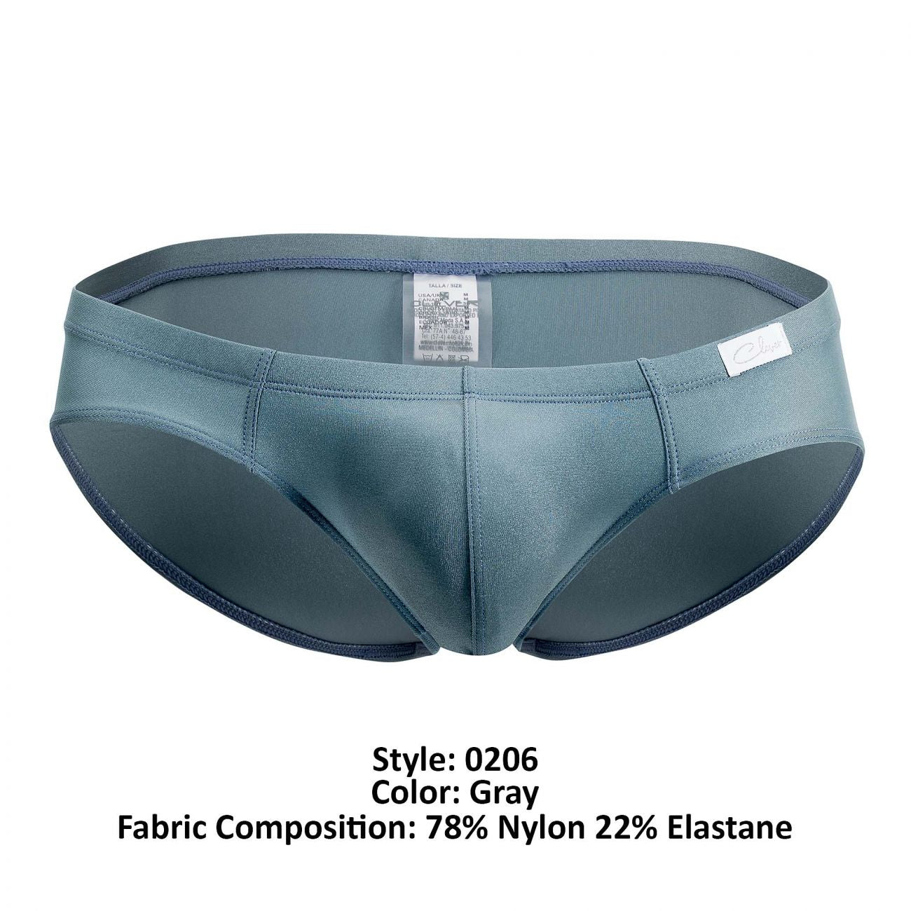 Clever 0206 Discipline Latin Briefs Gray
