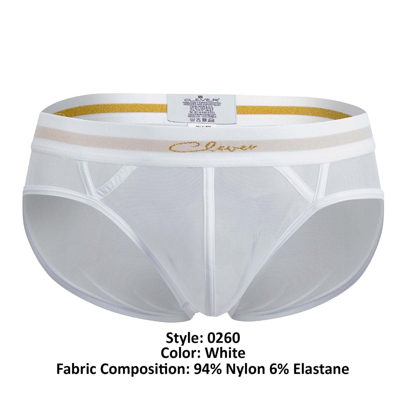 Clever 0260 Myself Latin Briefs White