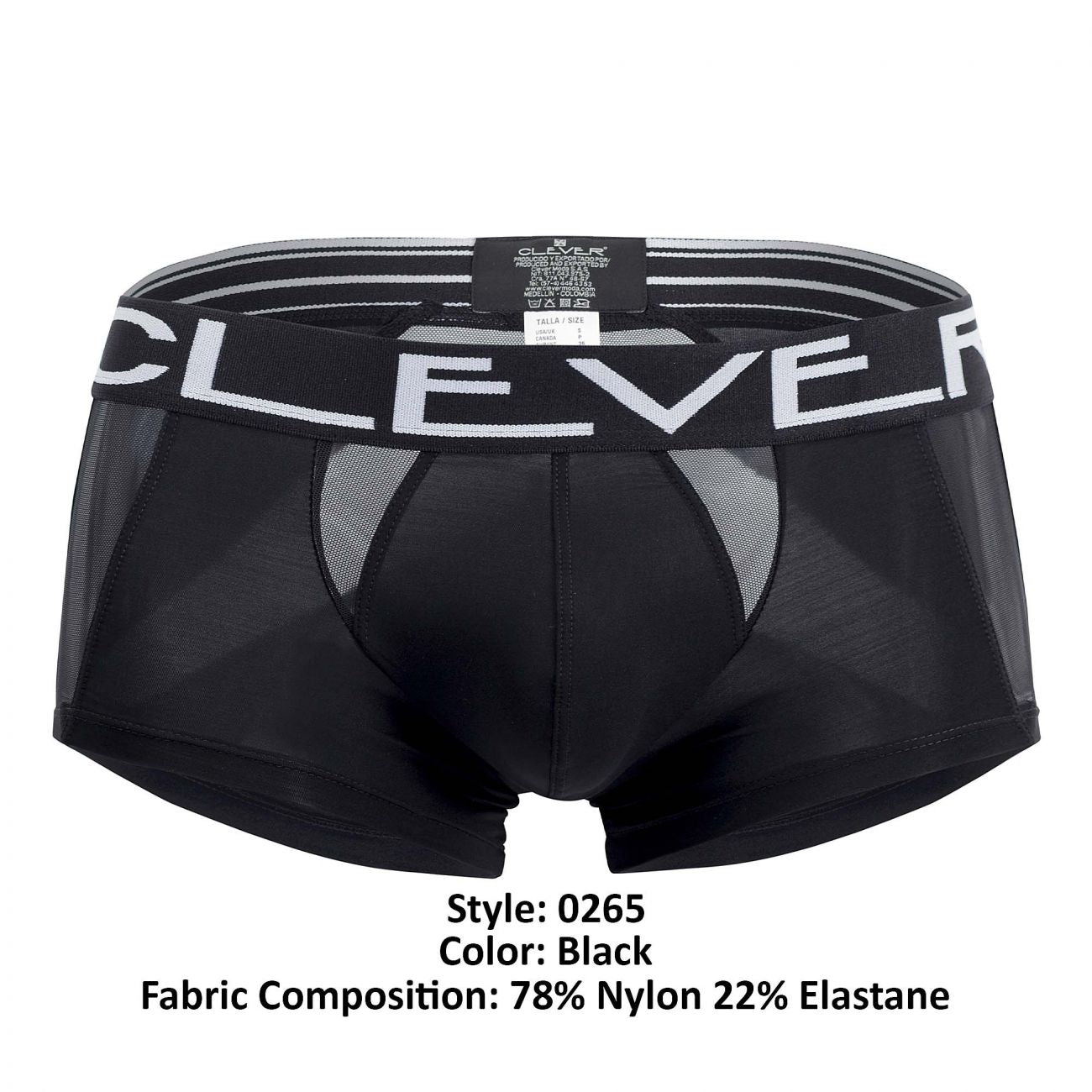 Clever 0265 Private Latin Trunks Black