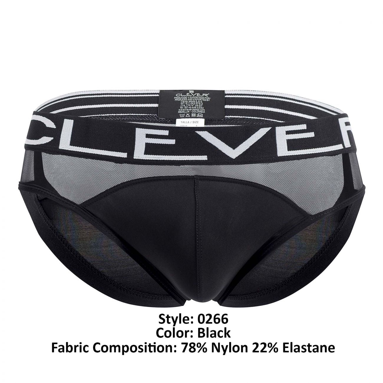 Clever 0266 Private Latin Briefs Black