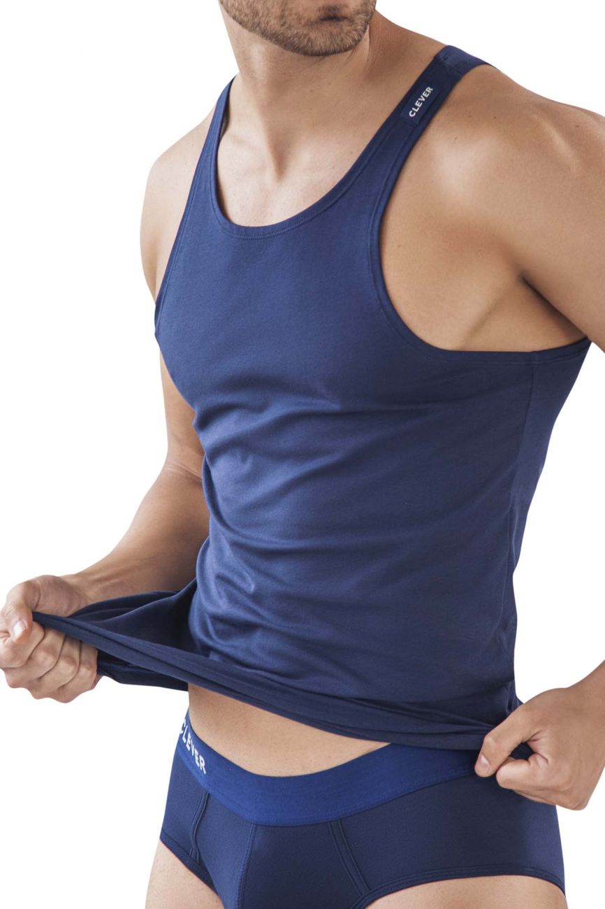Clever 0394 Progress Tank Top Dark Blue