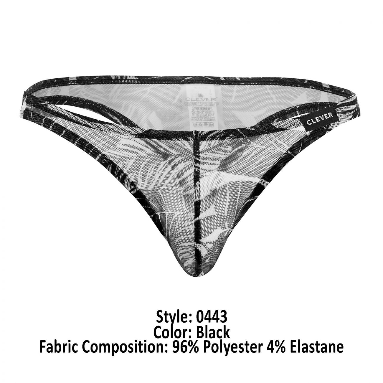 Clever 0443 Spirit Thongs Black