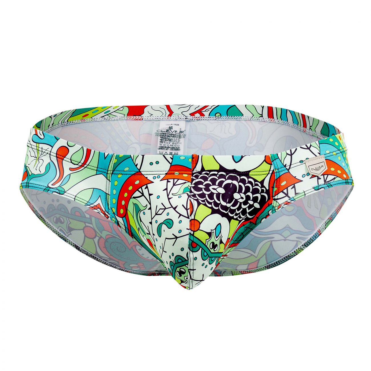 Clever 0543-1 Psychedelic Briefs Green