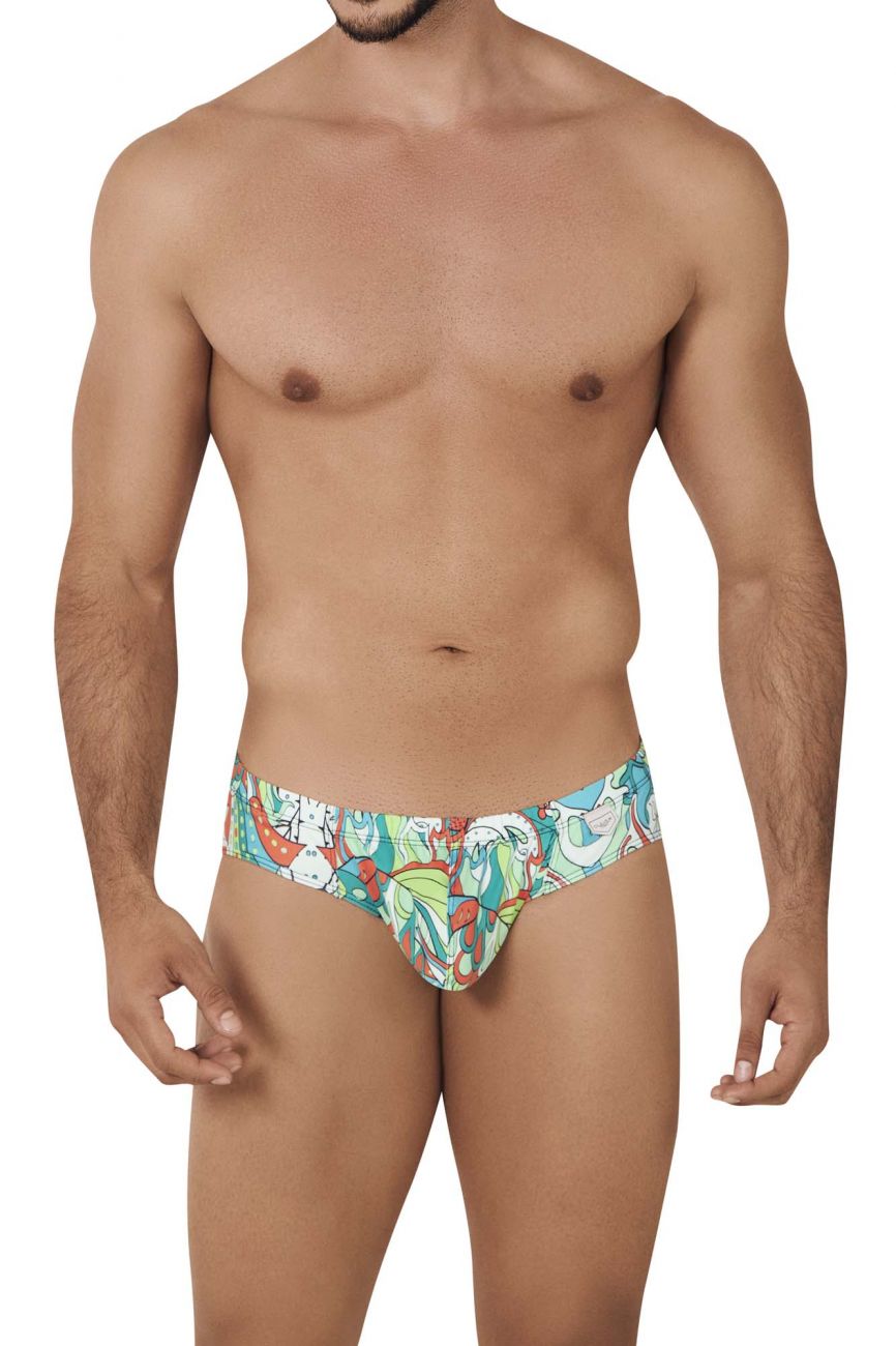 Clever 0543-1 Psychedelic Briefs Green