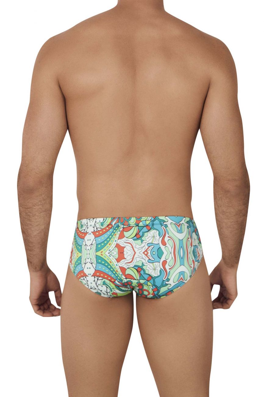 Clever 0543-1 Psychedelic Briefs Green
