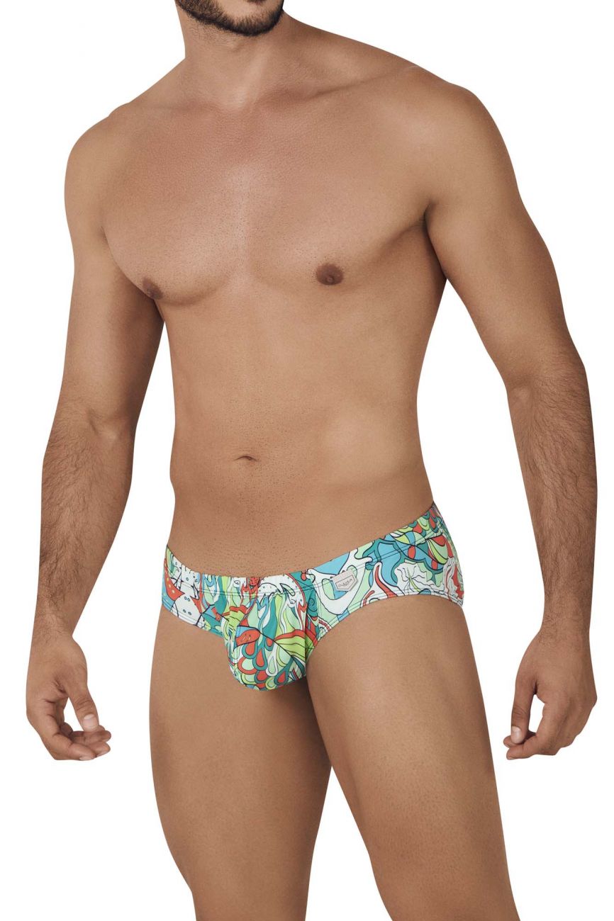 Clever 0543-1 Psychedelic Briefs Green