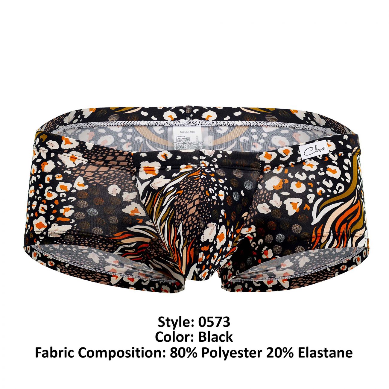 Clever 0573-1 Wild Trunks Black Printed