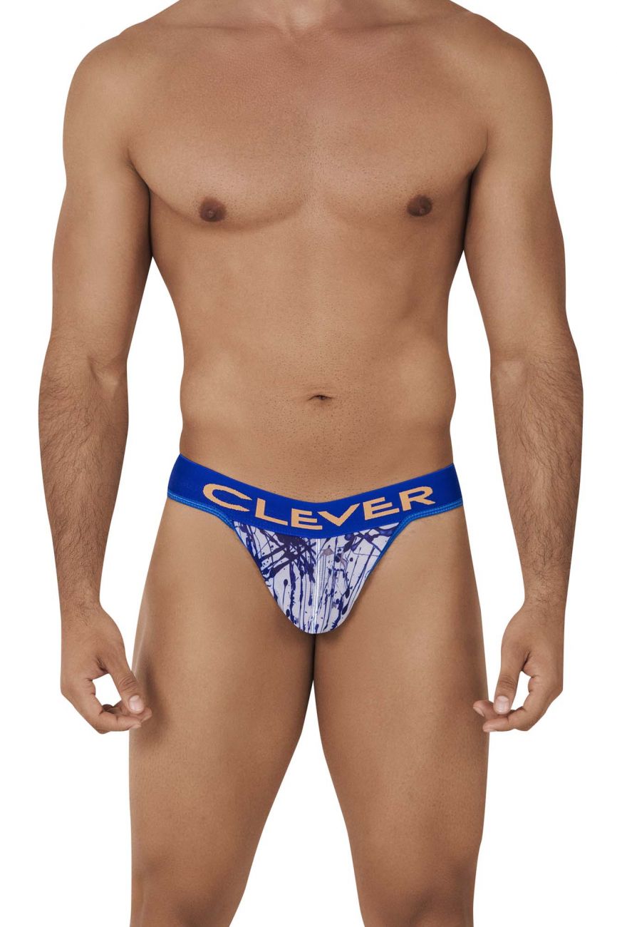 Clever 0614-1 Mind Thongs Dark Blue Print