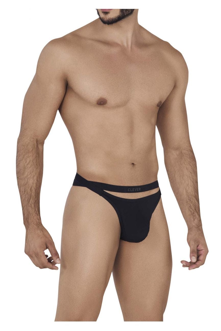 Clever 0616-1 Agleam Thongs Black