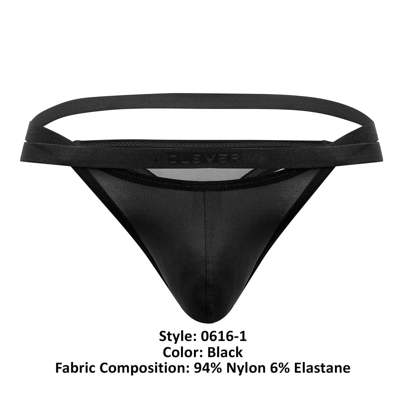 Clever 0616-1 Agleam Thongs Black