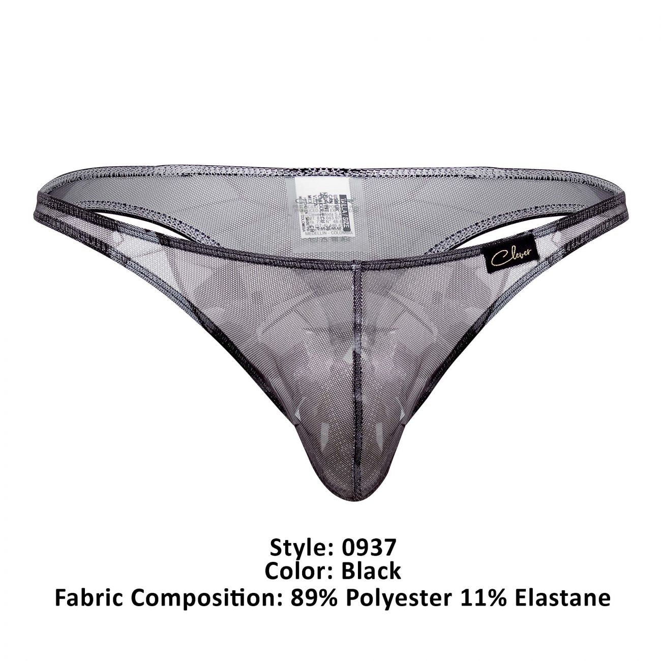 Clever 0937 Tempting Thongs Black Print