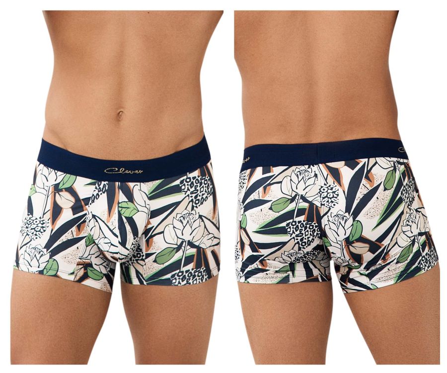 Clever 0956 Jungle Boxer Briefs Floral Beige Multi