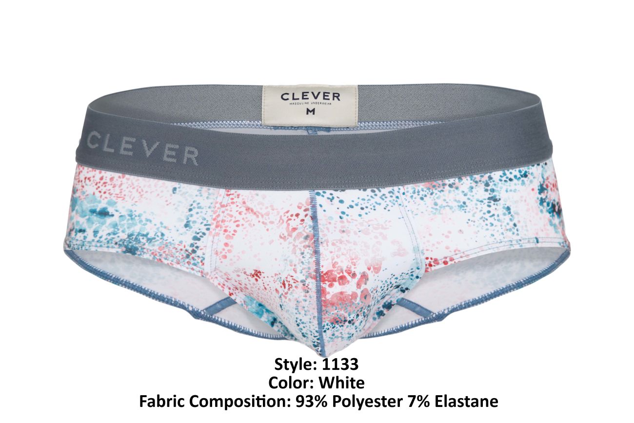 Clever 1133 Sacred Briefs White Print