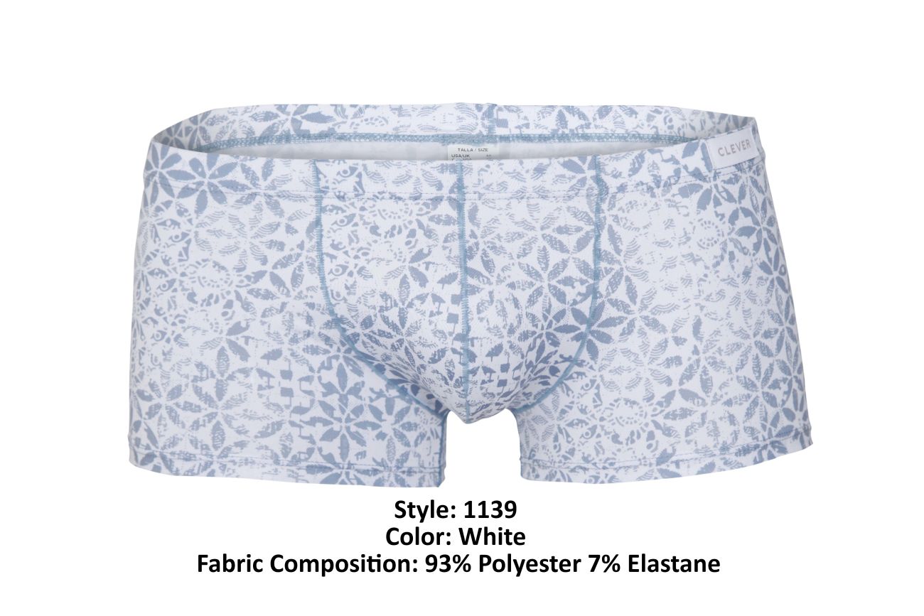 Clever 1139 Glorious Trunks White Print