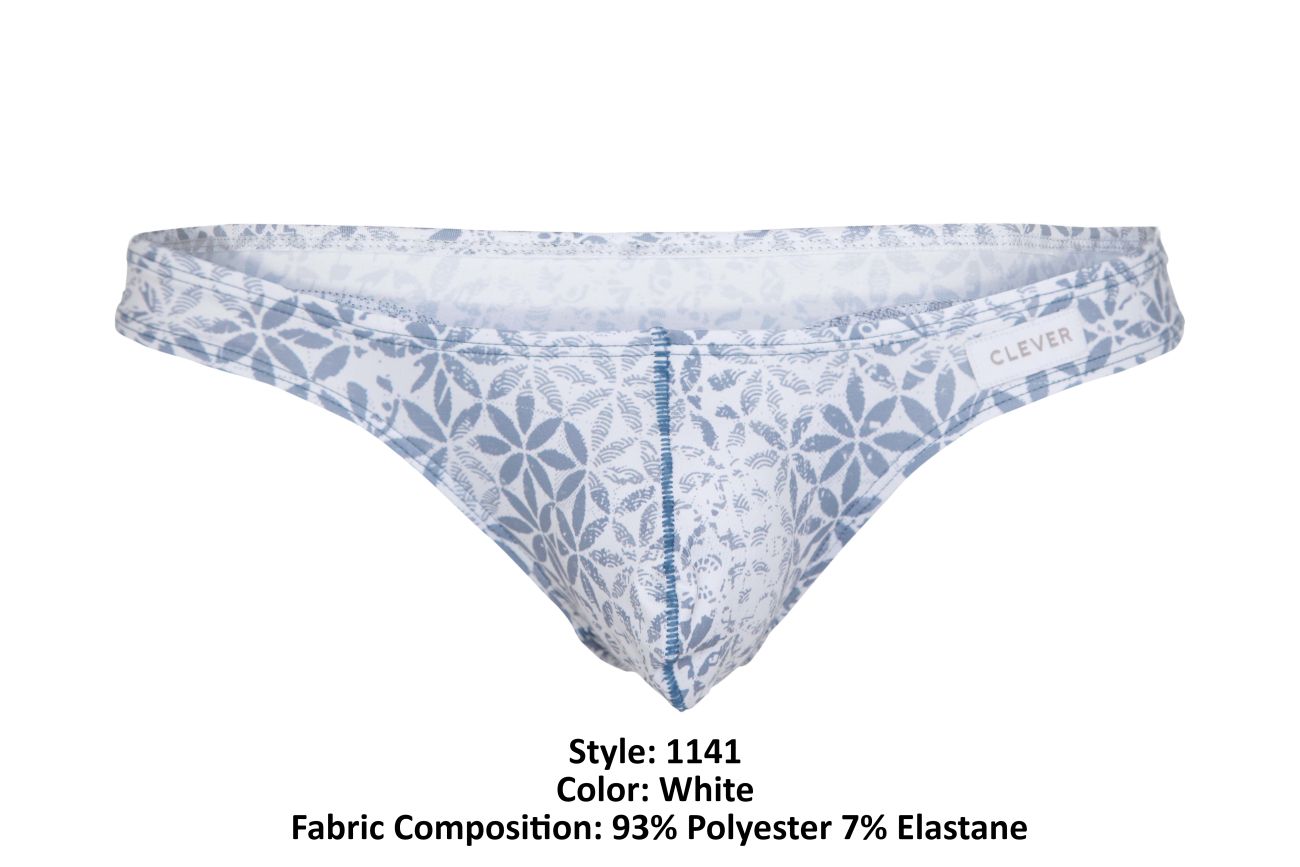 Clever 1141 Glorious Thongs White Print