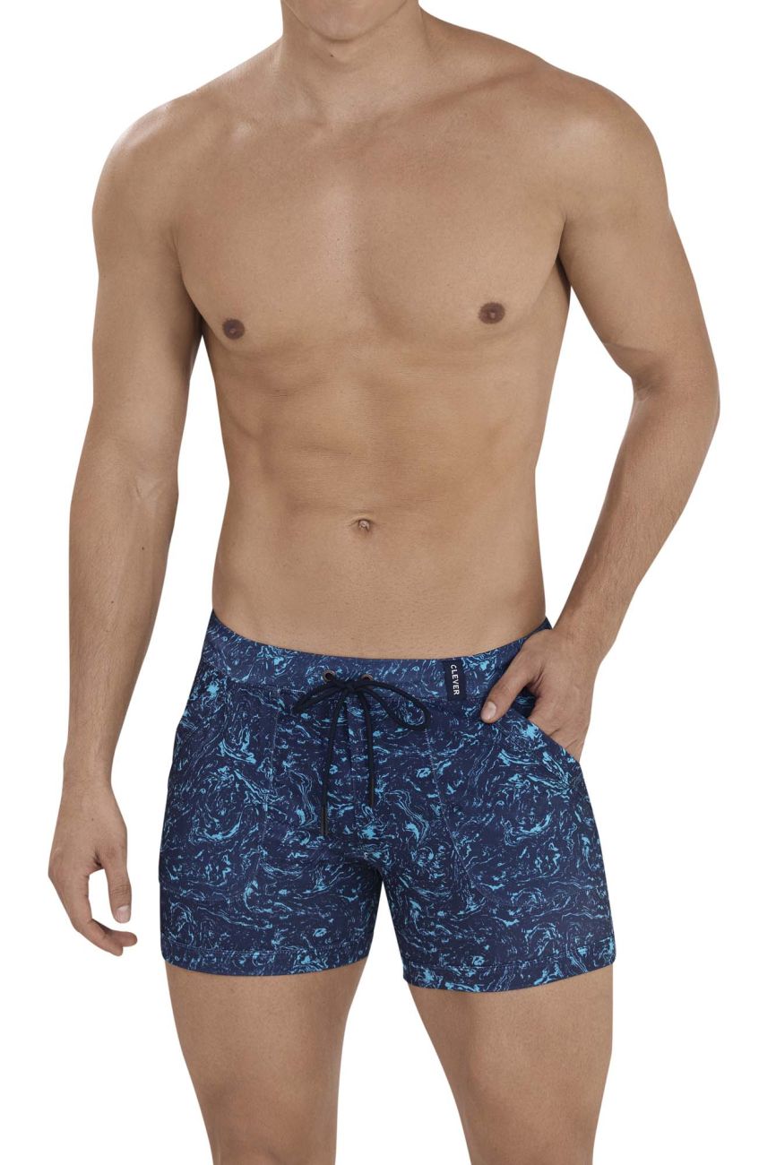 Clever 1155 Aura Swim Trunks Dark Blue