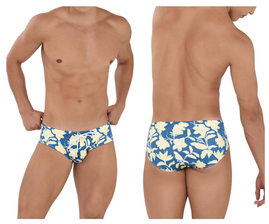 Clever 1161 Fortune Swim Briefs Yellow Print