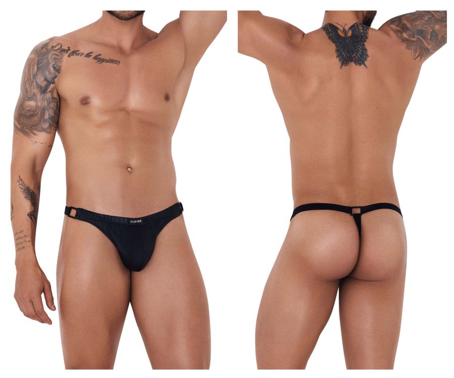 Clever 1232 Karma G-String with side Ring Black