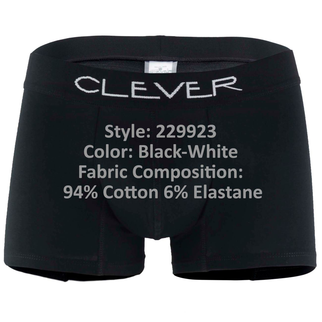 Clever 229923 2PK Basic Boxer Briefs Black-White