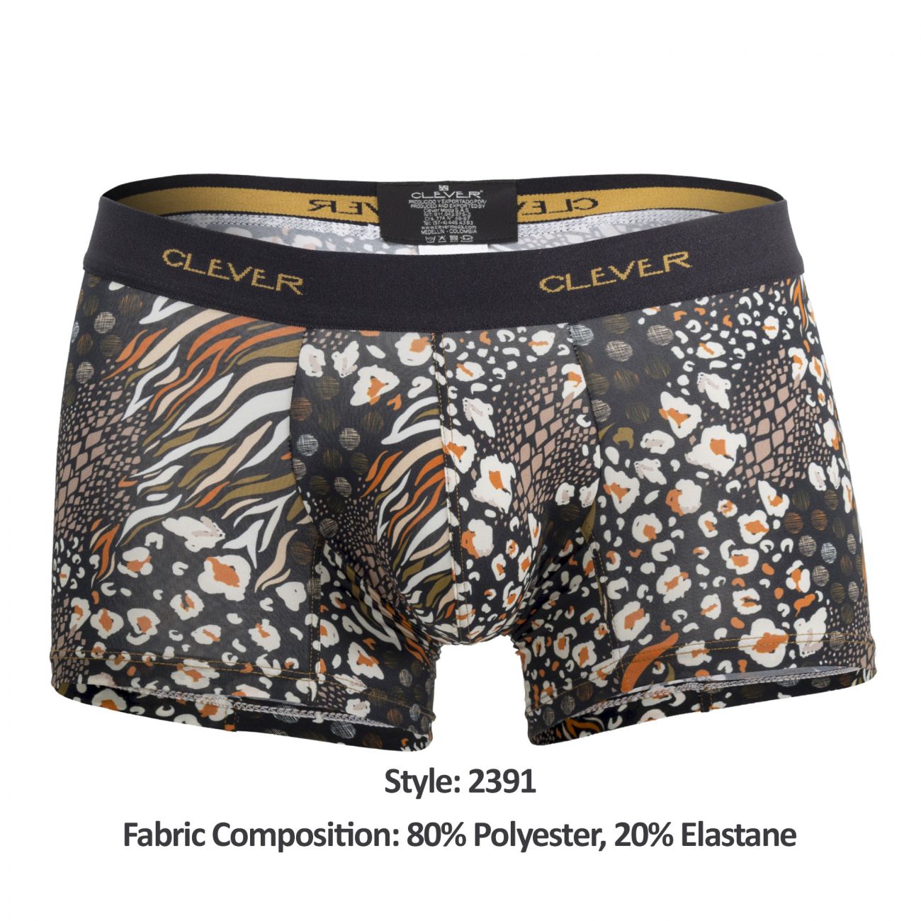 Clever 2391 Pepper Boxer Briefs Black Multi