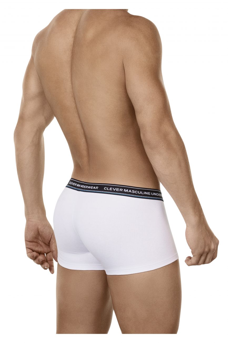 Clever 2402 Senses Latin Boxer Briefs White