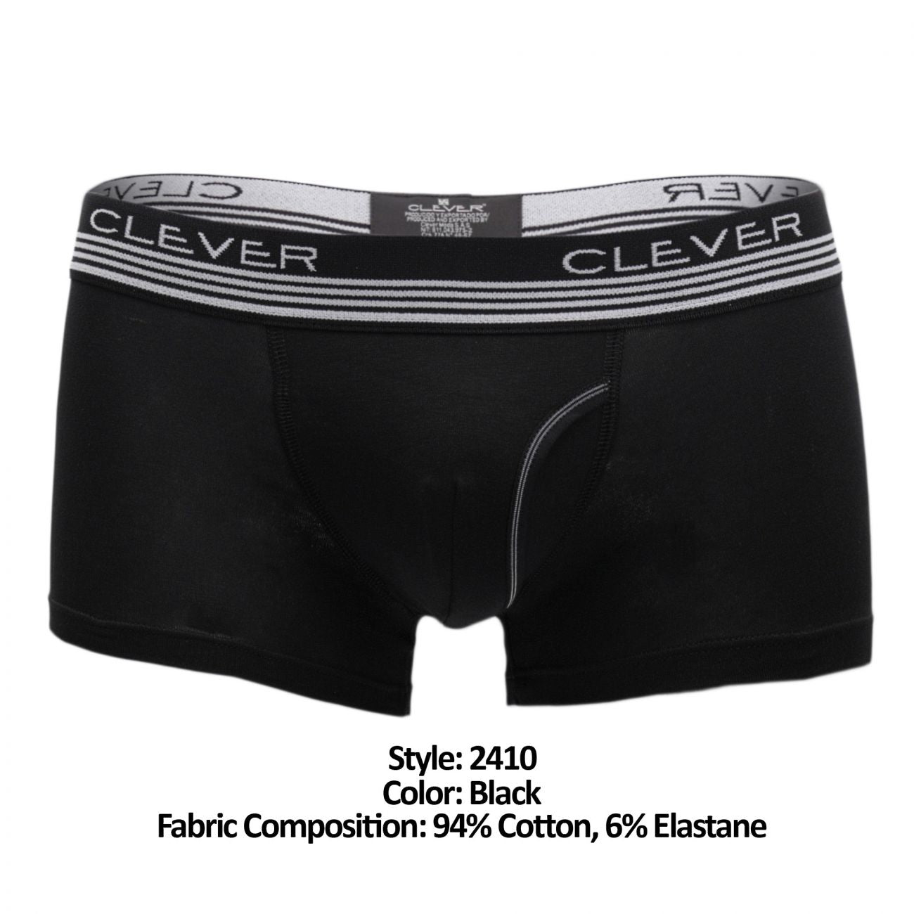 Clever 2410 Julio Latin Boxer Briefs Black