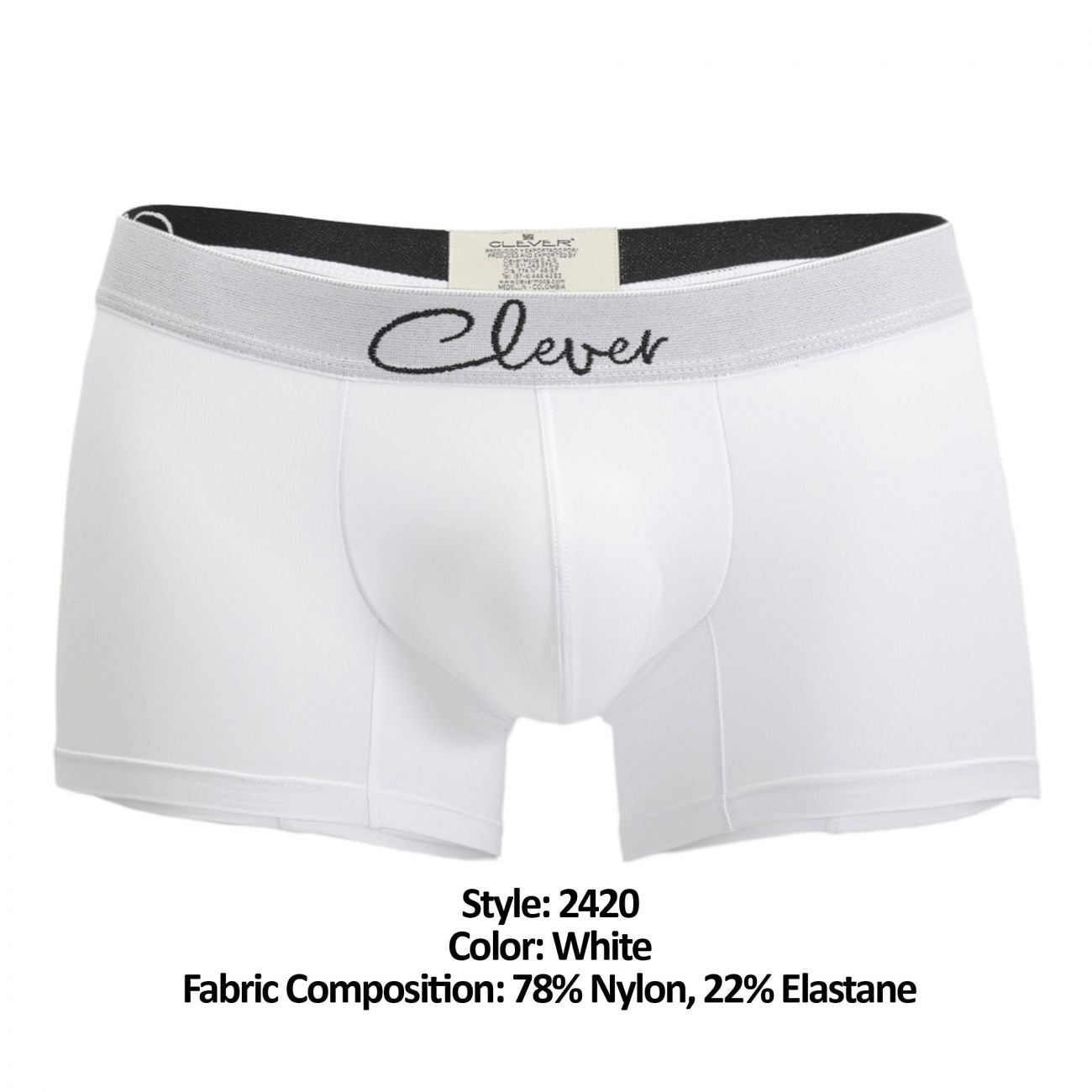 Clever 2420 Neron Boxer Briefs White