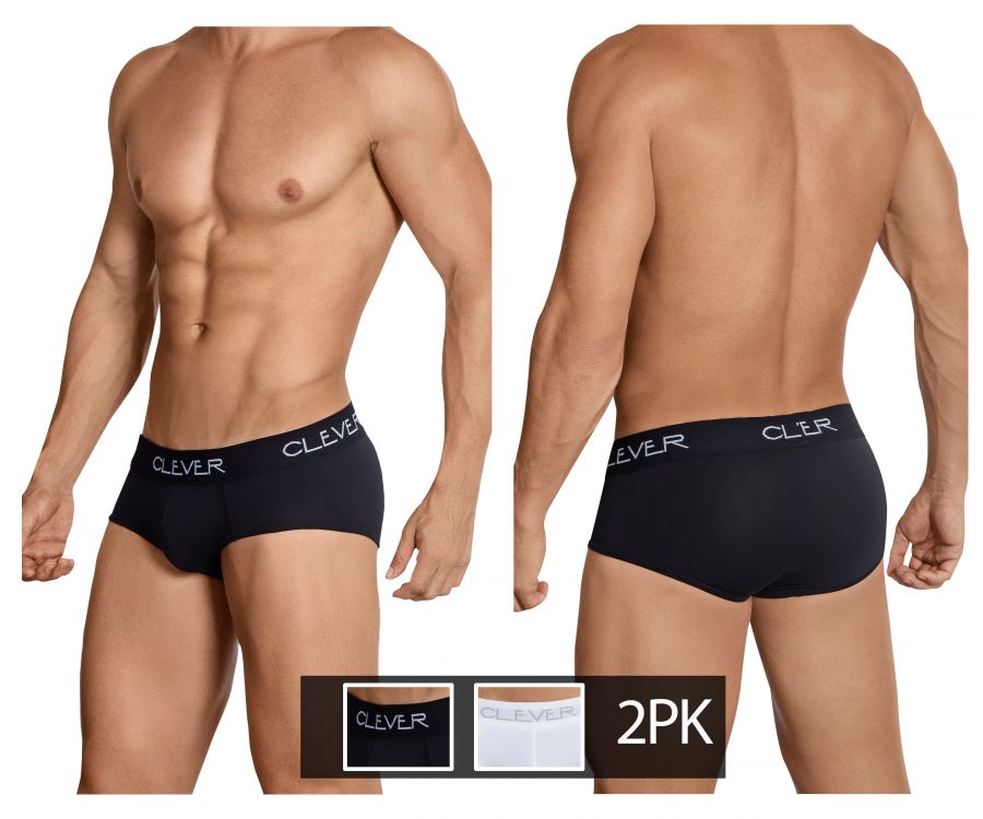 Clever 519939 2PK Basic Briefs Black-White