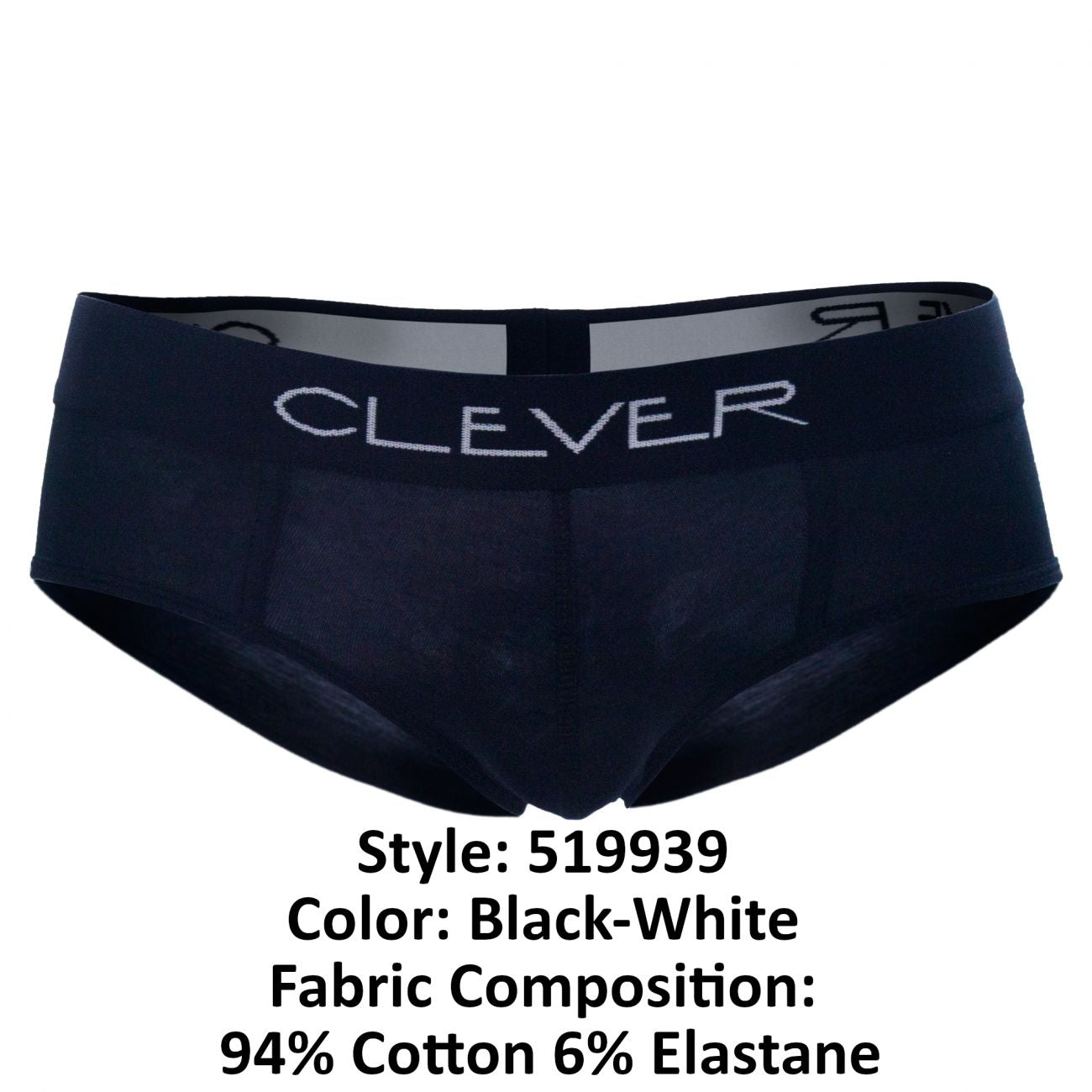 Clever 519939 2PK Basic Briefs Black-White