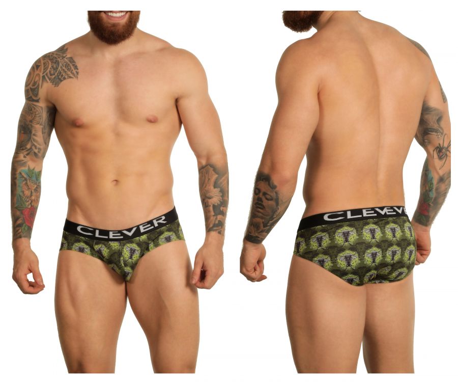 Clever 5199 Limited Edition Underwear Briefs Green Print