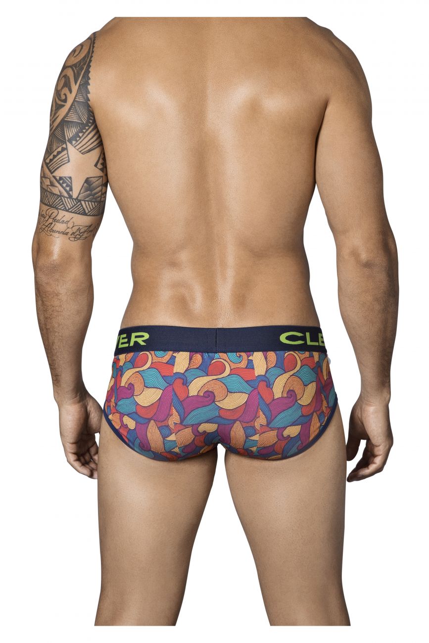 Clever 5341 Peace and Love Piping Briefs Blue Multi