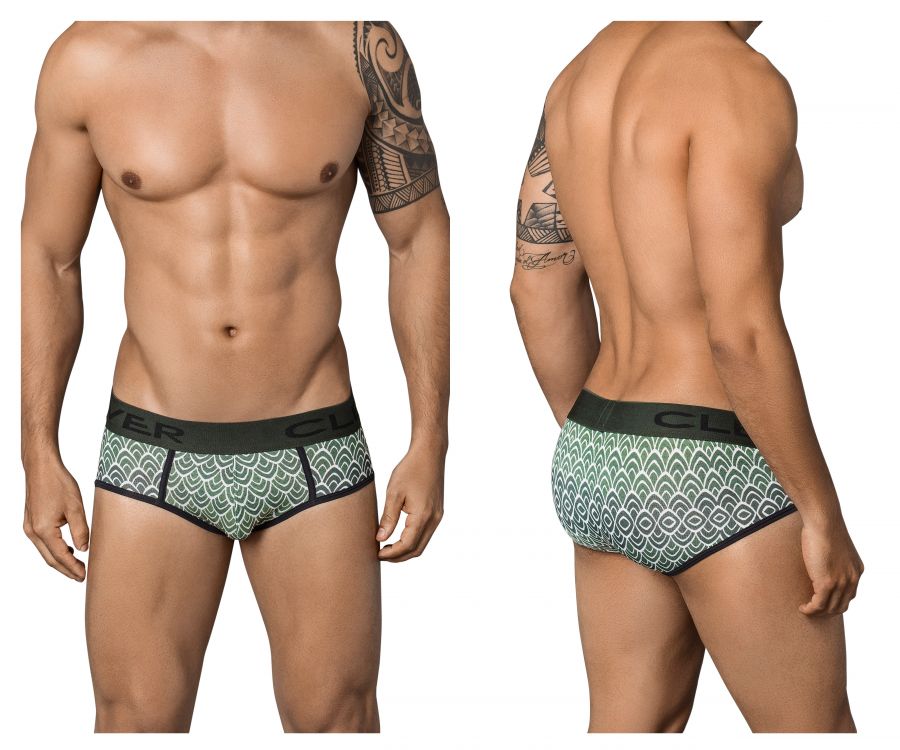 Clever 5346 Mask Piping Briefs Green