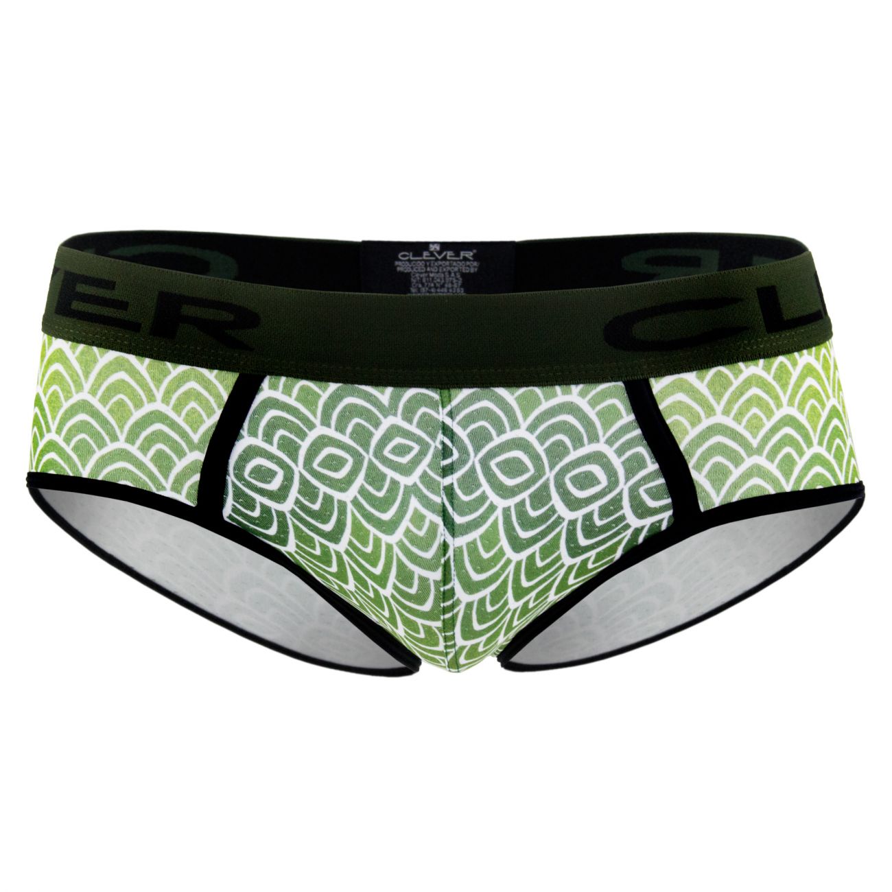 Clever 5346 Mask Piping Briefs Green