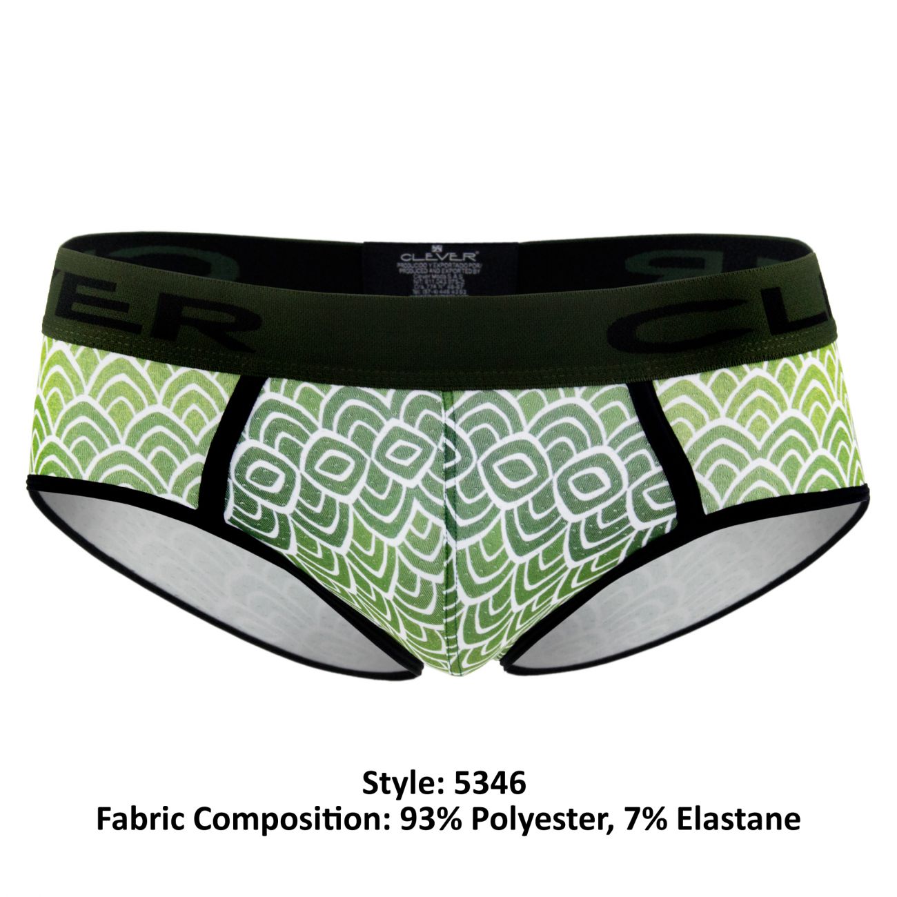 Clever 5346 Mask Piping Briefs Green