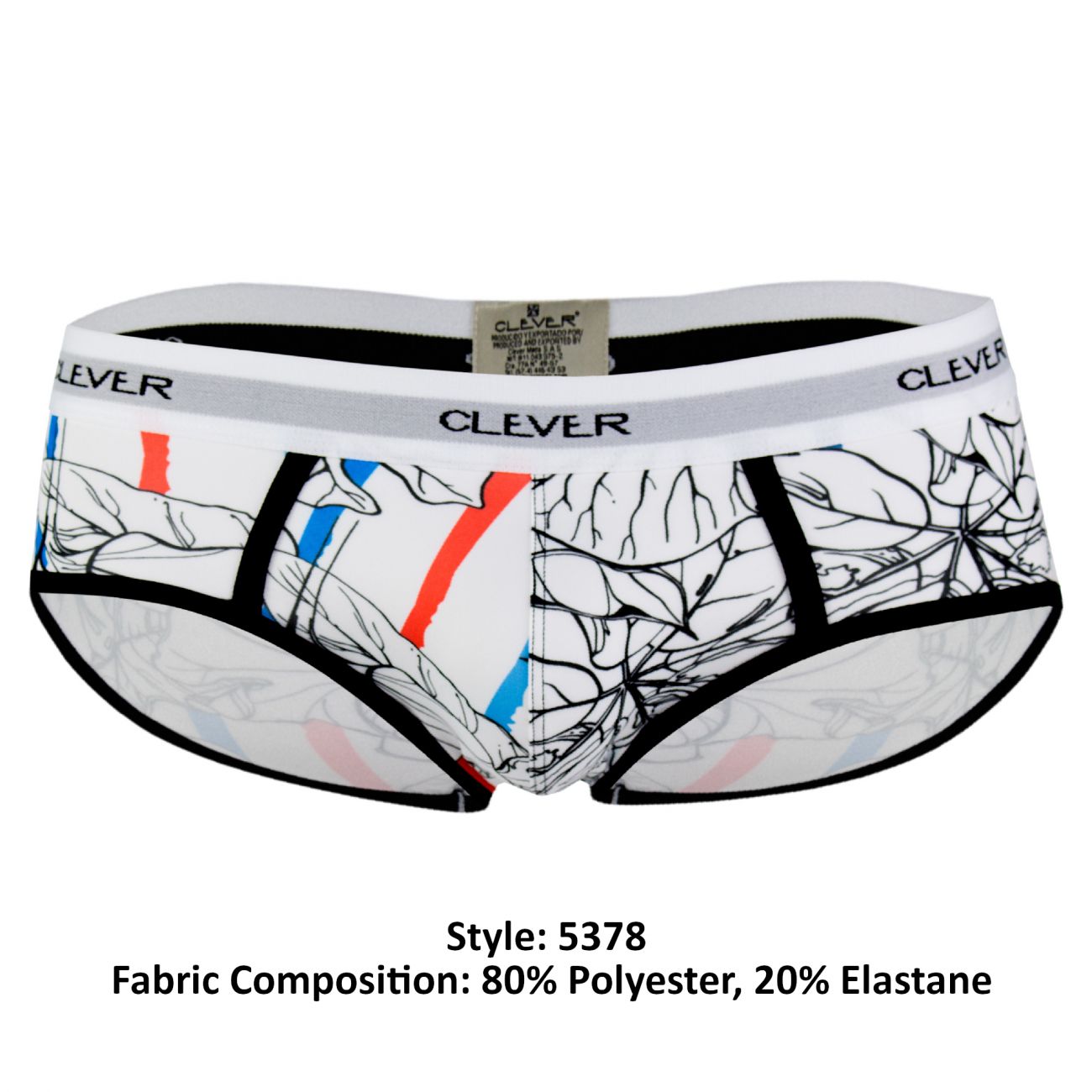 Clever 5378 Iris Piping Briefs White